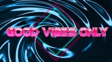 Sadece dijital soyut alanda iyi titreşimlerin animasyonu. bilgisayar, oyunlar ve teknoloji konsepti dijital olarak oluşturuldu.