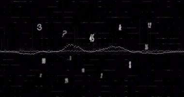 Finansal veri işleme animasyonu. küresel iş, finans, dijital arayüz ve bağlantılar konsepti dijital olarak oluşturulmuş video.