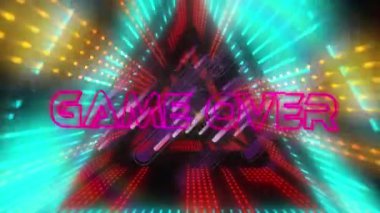 Oyunun animasyonu soyut ve dijital ortamda bitti. bilgisayar, oyunlar ve teknoloji konsepti dijital olarak oluşturuldu.