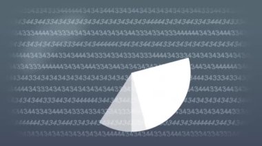 Veri işleme üzerinde dönen beyaz şekillerin animasyonu. küresel iş, veri işleme, bağlantılar ve dijital arayüz konsepti dijital olarak oluşturulmuş video.