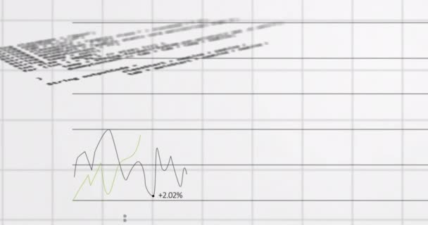 Animación Del Procesamiento Datos Financieros Negocios Globales Finanzas Interfaz Digital — Vídeos de Stock