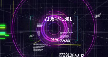 Kapsam taraması ve finansal veri işleme görüntüsü. küresel iş ve finans kavramı dijital olarak oluşturulmuş görüntü.