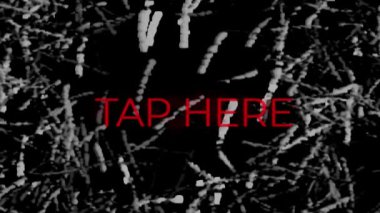 Metnin dokulu arkaplan üzerinden buraya tıklama animasyonu. küresel sosyal medya ve iletişim konsepti dijital olarak oluşturulmuş video.