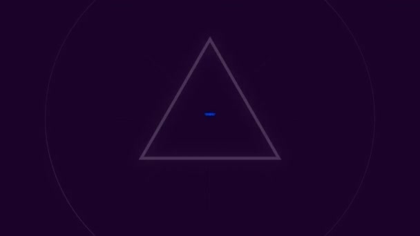 Animation Von Wow Text Über Bewegten Geometrischen Formen Auf Dunklem — Stockvideo