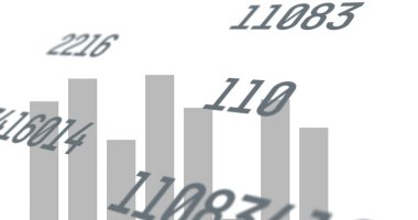 Finansal veri işleme resmi. küresel iş, finans, dijital arayüz ve bağlantılar konsepti dijital olarak oluşturulmuş görüntü.