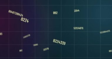 Finansal veri işleme animasyonu. küresel iş, finans, dijital arayüz ve bağlantılar konsepti dijital olarak oluşturulmuş video.