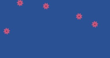 Koyu mavi arka planda çiçeklerin canlandırması. çevre, sürdürülebilirlik, ekoloji, yenilenebilir enerji, küresel ısınma ve iklim değişikliği farkındalığı.