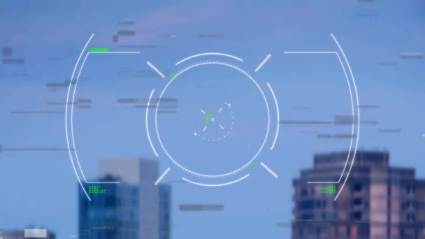 Animación Segmentación Datos Sobre Distrito Financiero Ciudad Concepto Global Negocio — Vídeos de Stock