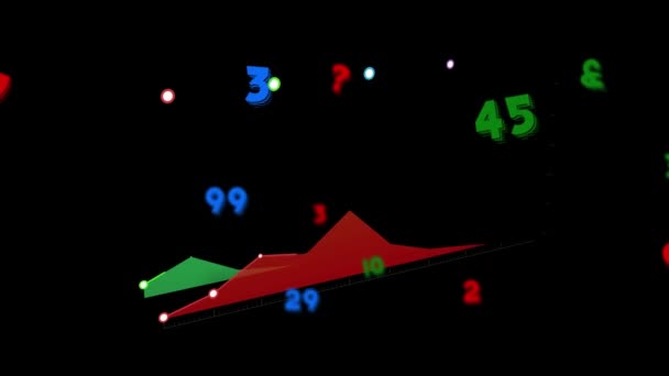 Animation Traitement Des Données Financières Entreprise Mondiale Finances Interface Numérique — Video