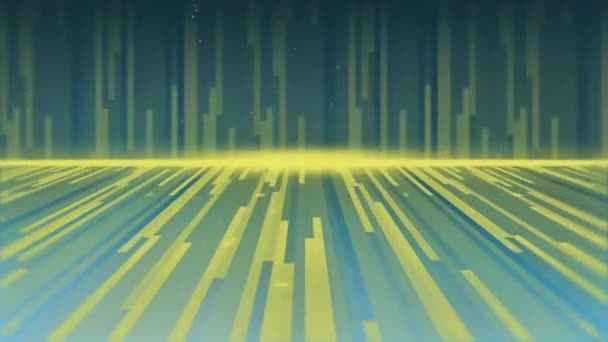 Анимация Фейерверков Взрывающихся Над Светящимися Полосами Новый Год Вечеринка Празднование — стоковое видео