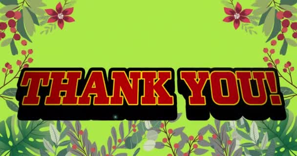 Animation Thank You Digital Abstract Space Flower Grame Computer Games — Stock Video