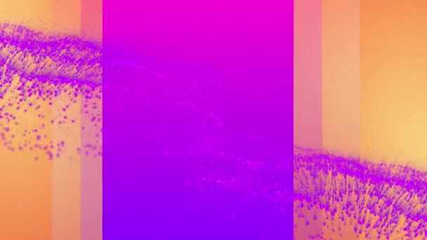 Animatie Van Bewegende Geometrische Roze Golf Roze Oranje Achtergrond Digitale — Stockvideo