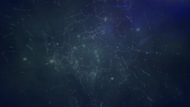 Animation Sentiers Lumineux Sur Réseau Connexions Connexions Globales Technologie Traitement — Video