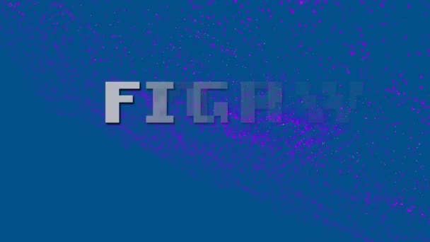 Animation Fight Blue Background Glitter Games Technology Digital Interface Concept — Stock Video