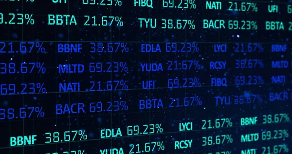 Obrázek Modré Finanční Akcie Rozhraní Rolování Temném Pozadí Kosmu Komunikační — Stock fotografie