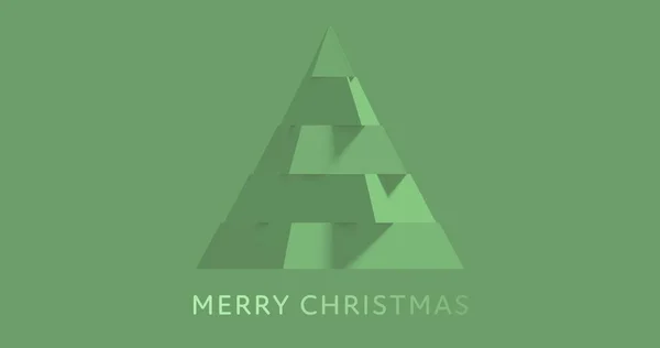 Image Words Merry Christmas Happy New Year Christmas Tree Formed — Stock Photo, Image