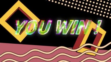 Sendeki animasyon, siyah arkaplandaki şekiller sayesinde metni kazanıyor. Video oyunu, eğlence ve dijital arayüz kavramı dijital olarak oluşturuldu.