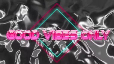 Sadece dijital soyut alanda iyi titreşimlerin animasyonu. bilgisayar, oyunlar ve teknoloji konsepti dijital olarak oluşturuldu.