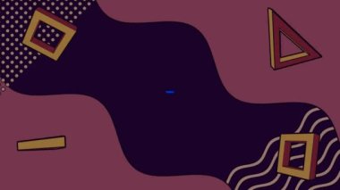 Koyu arkaplanda hareketli geometrik grafikler üzerinde wow metninin animasyonu. Video oyunu, eğlence ve dijital arayüz kavramı dijital olarak oluşturuldu.