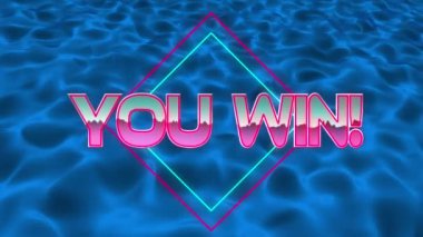 Dijital soyut alanda senin animasyonun kazanır. bilgisayar, oyunlar ve teknoloji konsepti dijital olarak oluşturuldu.