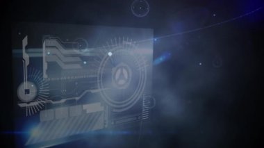 Tıbbi veri işleme üzerinden bağlantı ağlarının animasyonu. küresel tıp, bağlantılar, veri işleme ve dijital arayüz kavramı dijital olarak oluşturulmuş video.