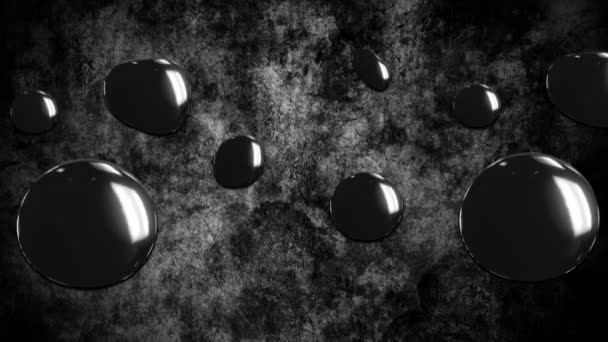 灰色の背景に恐ろしいハロウィーンの黒い斑点のアニメーション ハロウィーン お祝いと伝統の概念デジタルで生成されたビデオ — ストック動画