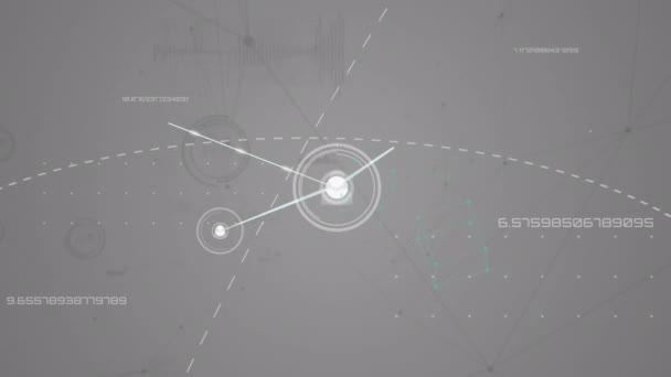 Анимация Сети Связей Людьми Иконки Сером Фоне Глобальных Соединений Сетевого — стоковое видео