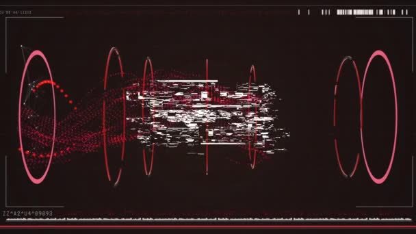 Animation Kampen Text Över Röd Snurrande Dna Strängen Spel Underhållning — Stockvideo