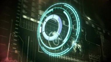 Veri işleme üzerinde taramaların animasyonu. küresel iş, bağlantılar ve dijital arayüz konsepti dijital olarak oluşturulmuş video.