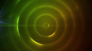 Siyah zemin üzerindeki yeşil spiral ışık izlerine karşı mavi noktanın dijital animasyonu. Soyut doku kavramına sahip teknoloji arkaplanı