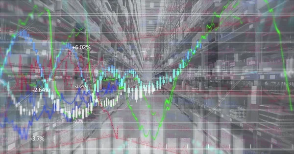 Image Traitement Des Données Financières Enregistrement Des Statistiques Sur Entrepôt — Photo