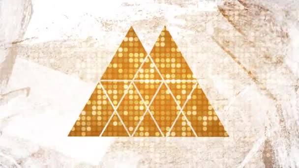 Animacja Geometrycznego Kształtu Migoczącym Białym Tle Poruszającym Się Bezszwowej Pętli — Wideo stockowe