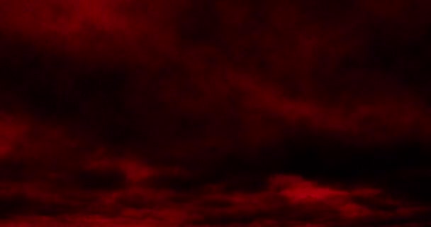 Animación Oscuro Tormentoso Halloween Cielo Rojo Horror Miedo Tradición Halloween — Vídeos de Stock