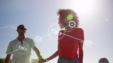 Kumsaldaki mutlu çiftin bağlantı ağının animasyonu