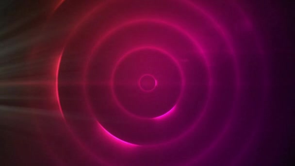 黒の背景にピンクのスパイラルライトトレイルに対する光のスポットのデジタルアニメーション テクノロジーの背景とテクスチャの概念 — ストック動画