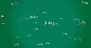 Yeşil arka planda birçok neşeli mesajın animasyonu. Noel, kış, gelenek ve kutlama konsepti dijital olarak oluşturulmuş video.