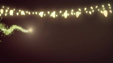 Işıkların animasyonu, kayan yıldız ve siyah arka planda mutlu diwali. diwali, gelenek ve kutlama konsepti dijital olarak oluşturulmuş video.