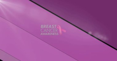 Göğüs kanseri farkındalığı metninin pembe çizgiler üzerinde canlandırılması. Göğüs kanseri pozitif farkındalık kampanyası konsepti dijital olarak üretildi.