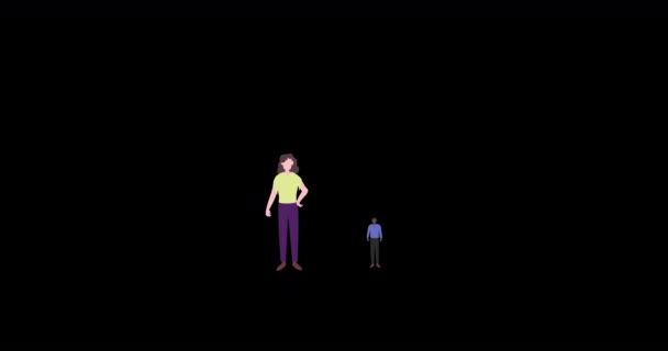 Animacja Spadających Komórek Covid Maski Twarzy Ludzi Noszących Maski Twarzy — Wideo stockowe