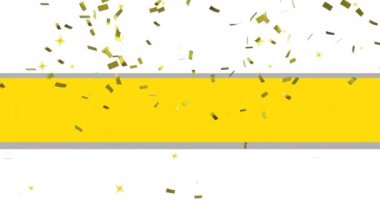 Tebrik mesajının beyaz arka planda konfeti üzerine animasyonu. parti ve kutlama konsepti dijital olarak oluşturulmuş video.