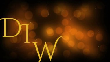 Siyah arkaplandaki ışık noktaları üzerinden diwali metninin animasyonu. parti ve kutlama konsepti dijital olarak oluşturulmuş video.