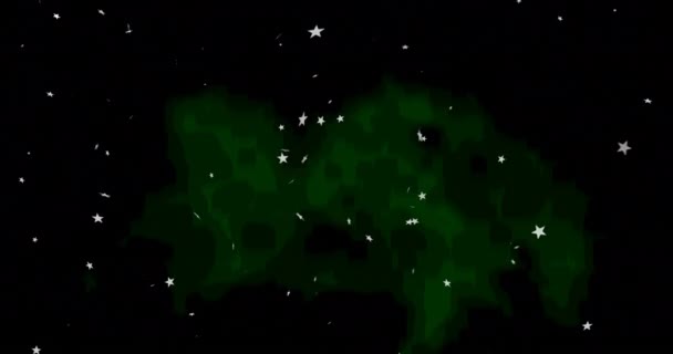 Animáció Karácsonyi Csillagok Alá Fekete Háttér Karácsony Hagyomány Ünnepség Koncepció — Stock videók