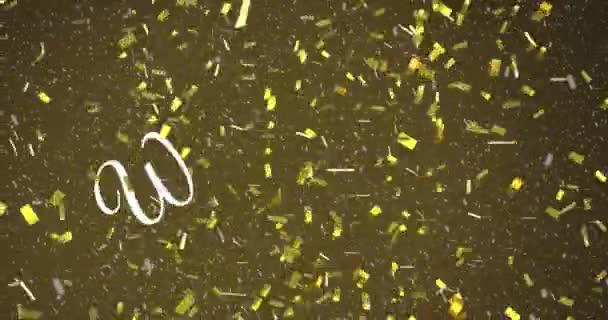 Animatie Van Goed Gedaan Tekst Confetti Rode Achtergrond Feest Feestconcept — Stockvideo