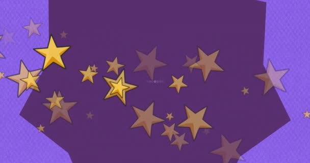 Animación Texto Alegría Sobre Estrellas Que Caen Animación Feliz Navidad — Vídeos de Stock