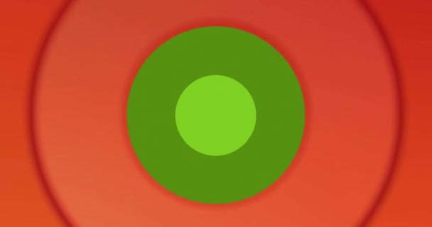 Animazione Pepe Verde Cerchio Verde Cerchi Rossi Concentrici Mobili Video — Video Stock