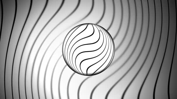 Animation Grey Circle Lines Flickering Shapes Colour Pattern Movement Concept — Stock Video