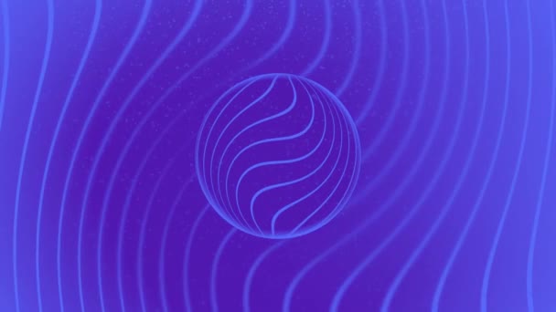 Animation Purple Circle Lines Flickering Shapes Colour Pattern Movement Concept — Stock Video