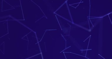Mor arkaplan ile bağlantı ağının dijital animasyonu. Küresel ağ ve bağlantı kavramı.