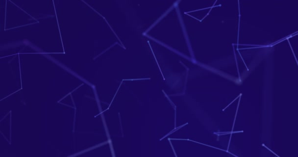 紫色の背景に対する接続のネットワークのデジタルアニメーション 世界的なネットワークと接続の概念 — ストック動画