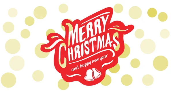Obrázek Veselé Vánoce Šťastný Nový Rok Text Přes Zlaté Tečky — Stock fotografie